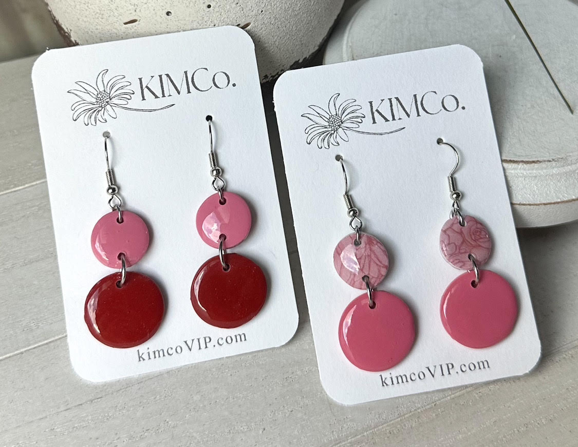 Polymer Clay Earrings • Circle Drop