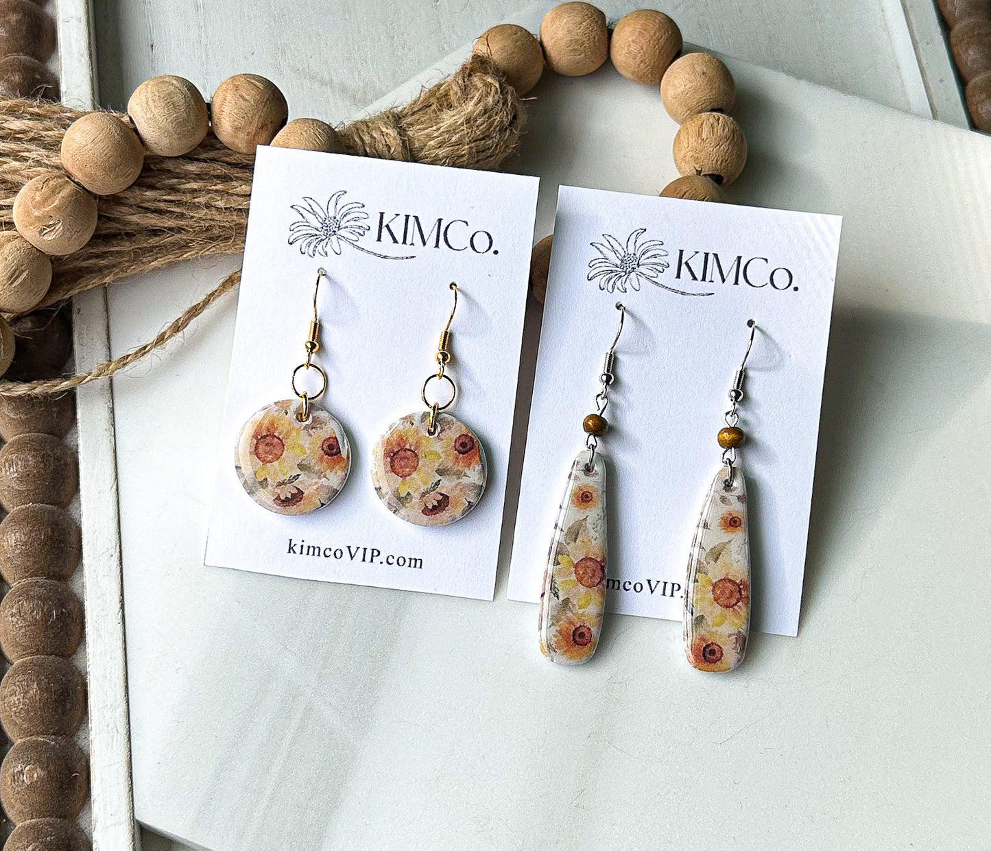 Polymer Clay Earrings - Sunflowers