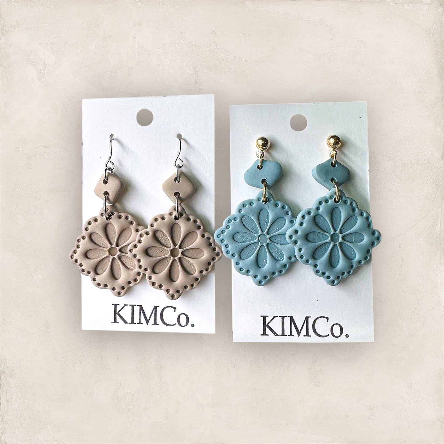 Polymer Clay Earrings • Bloom Medallion Drop