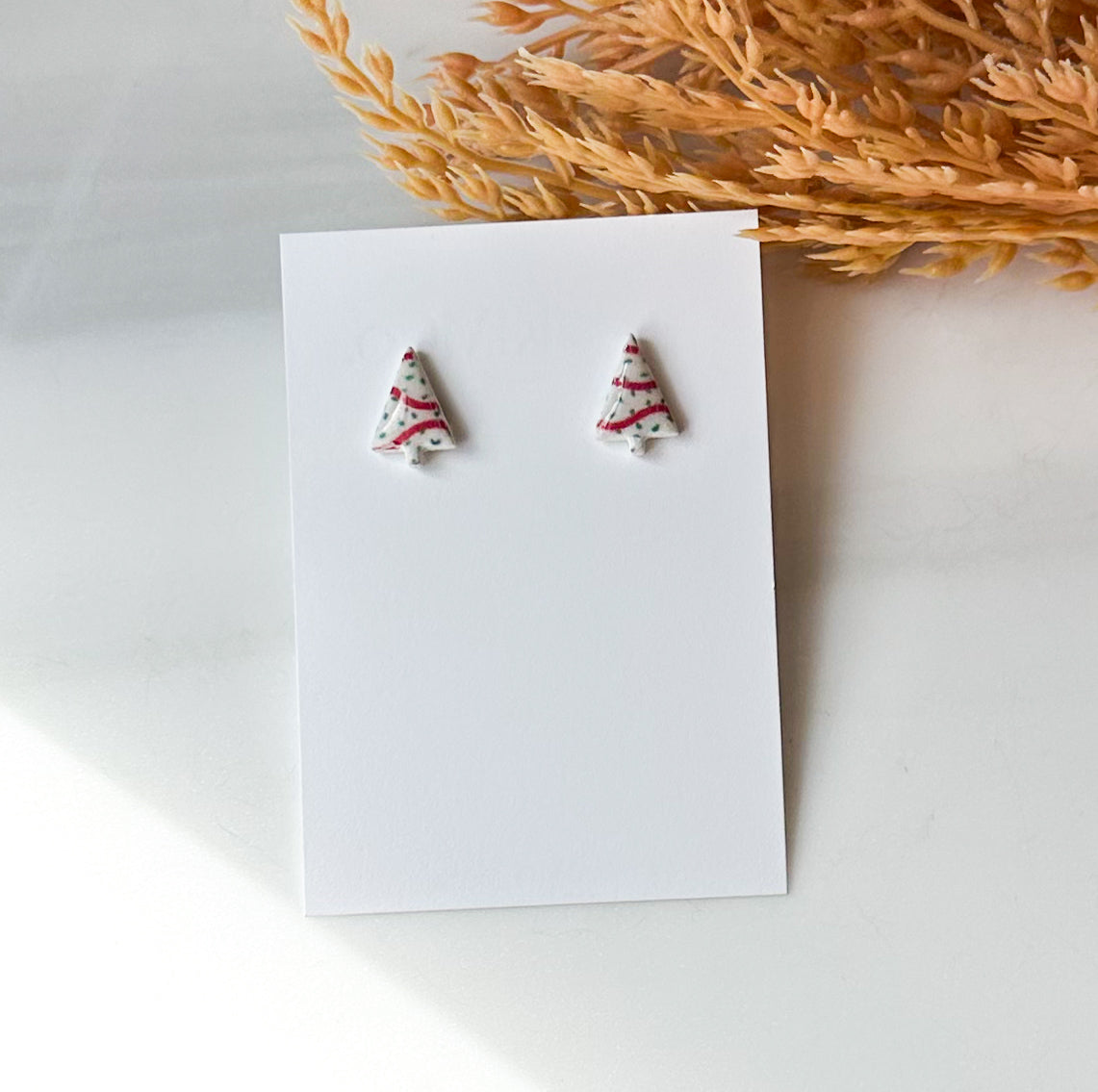 Polymer Clay Earrings - Little Debbie Tree Snack Cakes