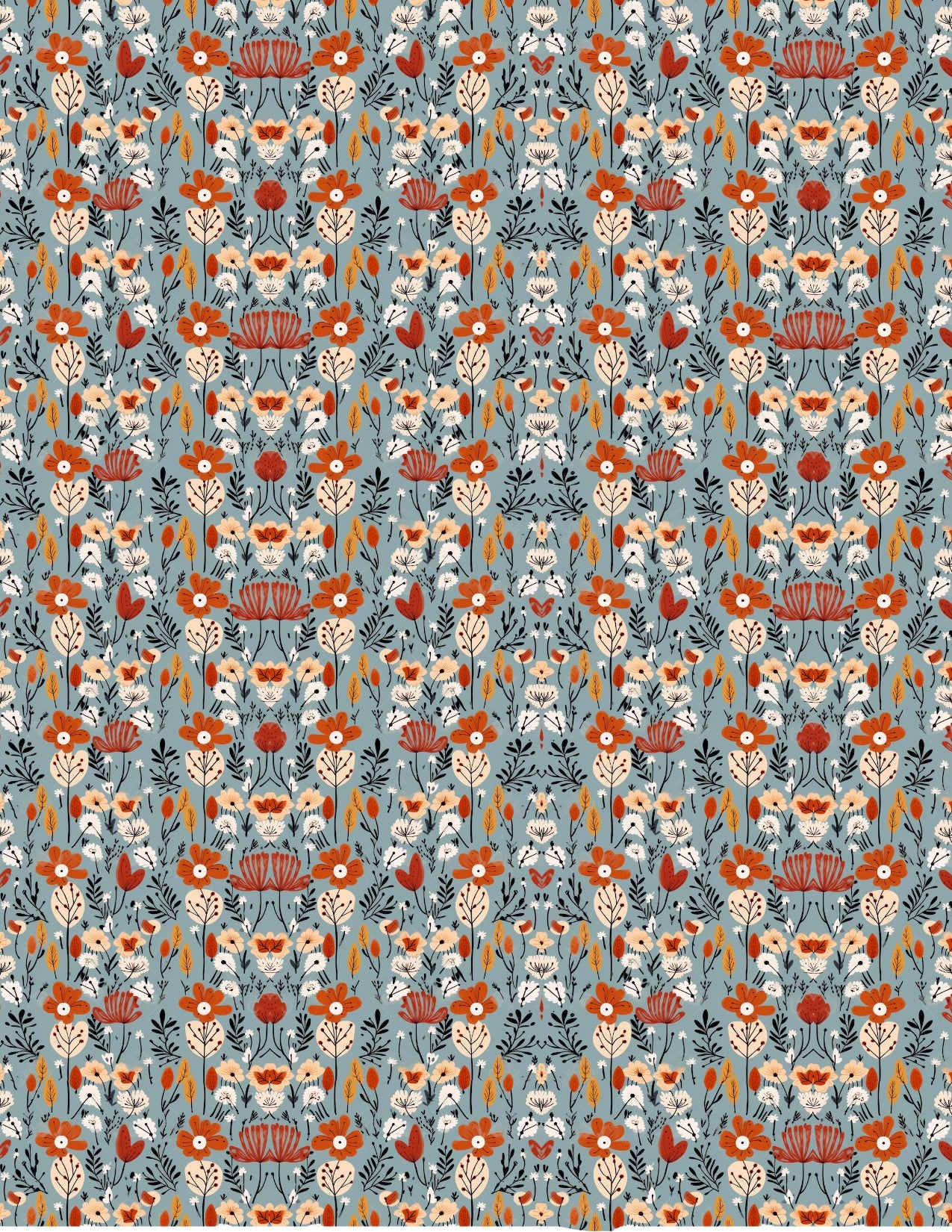 Polymer Clay Transfers - Terracotta Flowers