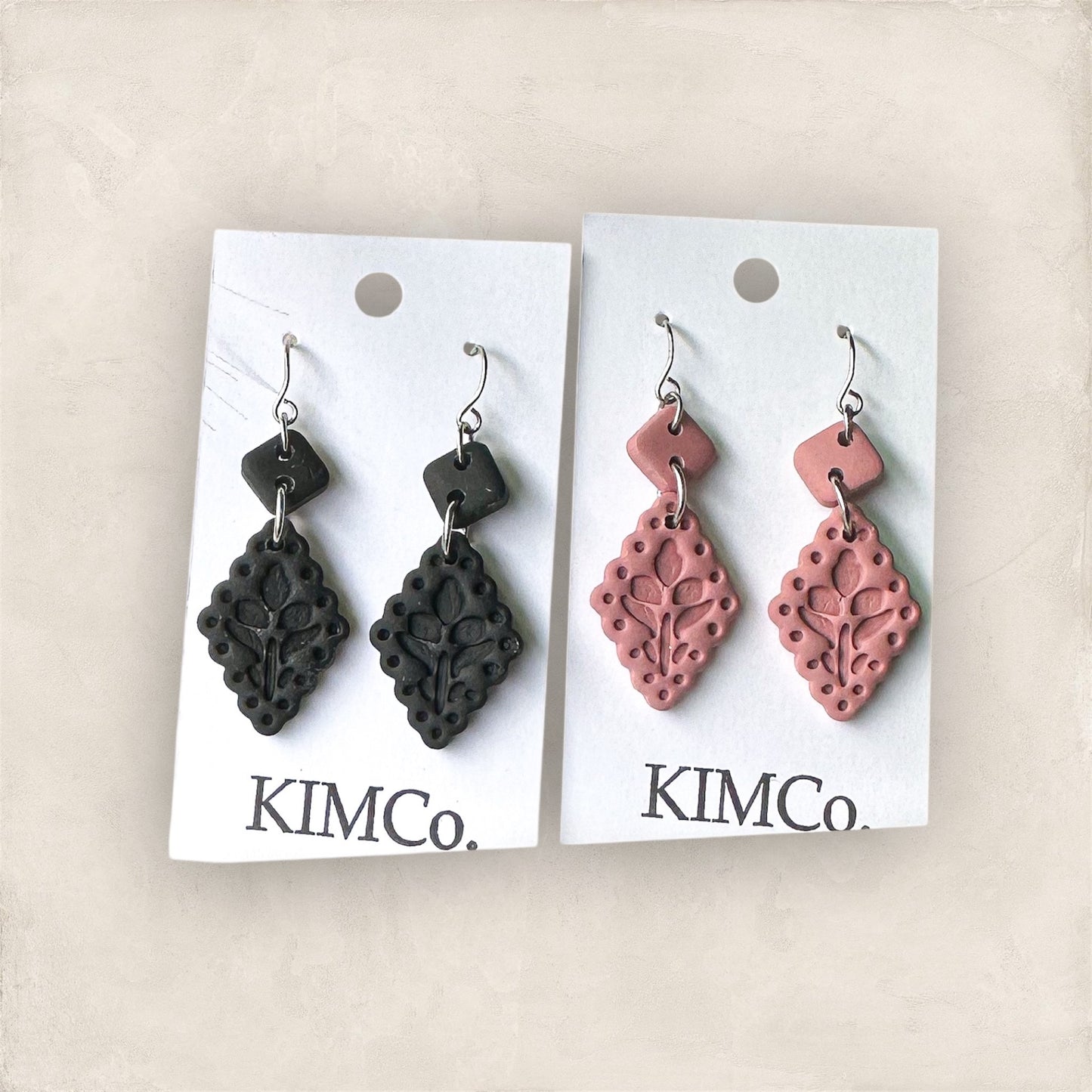 Polymer Clay Earrings • Terra Bloom Drops