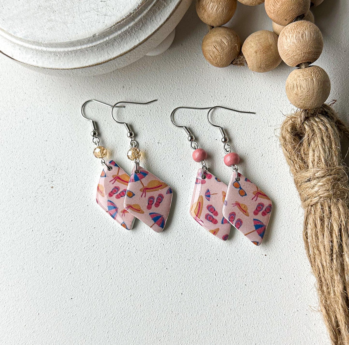 Polymer Clay Earrings - Beach Accessories