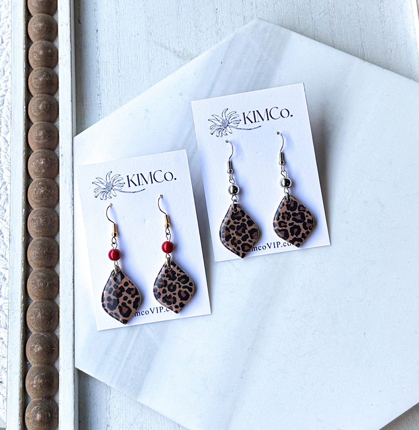 Polymer Clay Earrings - Leopard Print