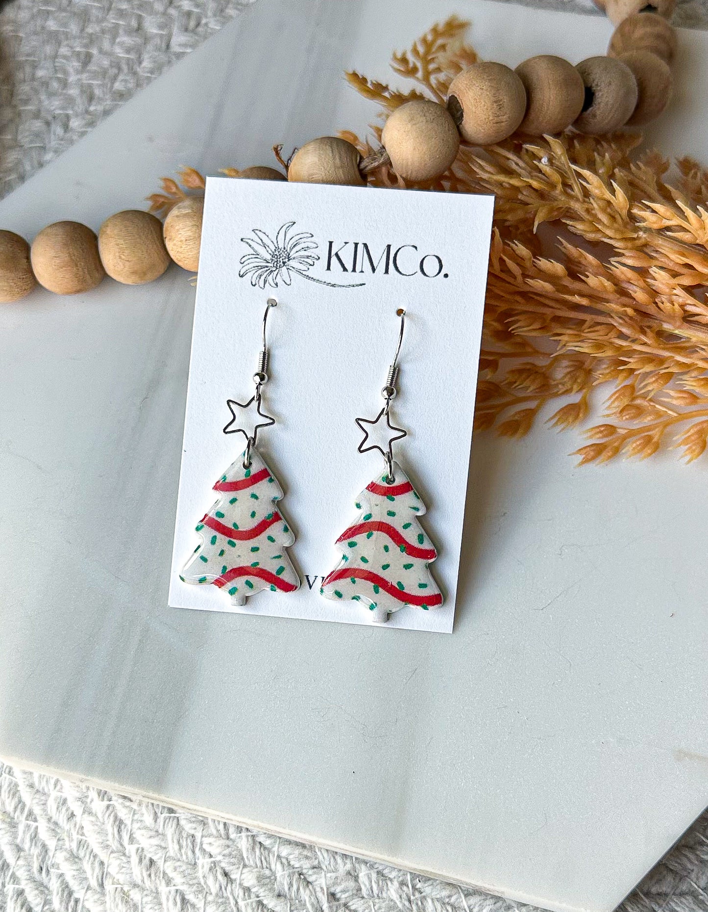 Polymer Clay Earrings - Little Debbie Tree Snack Cakes