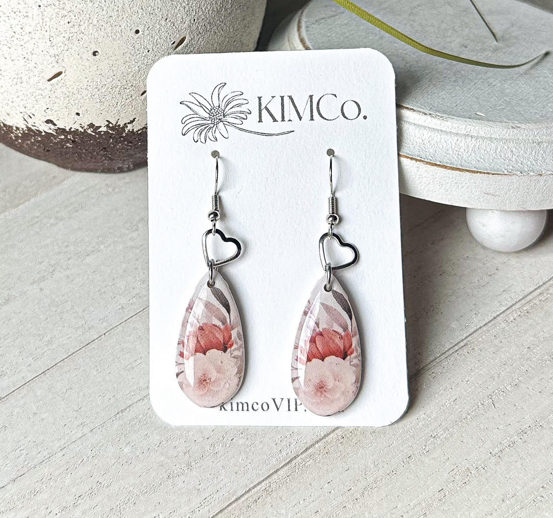 Polymer Clay Earrings • Vintage Floral