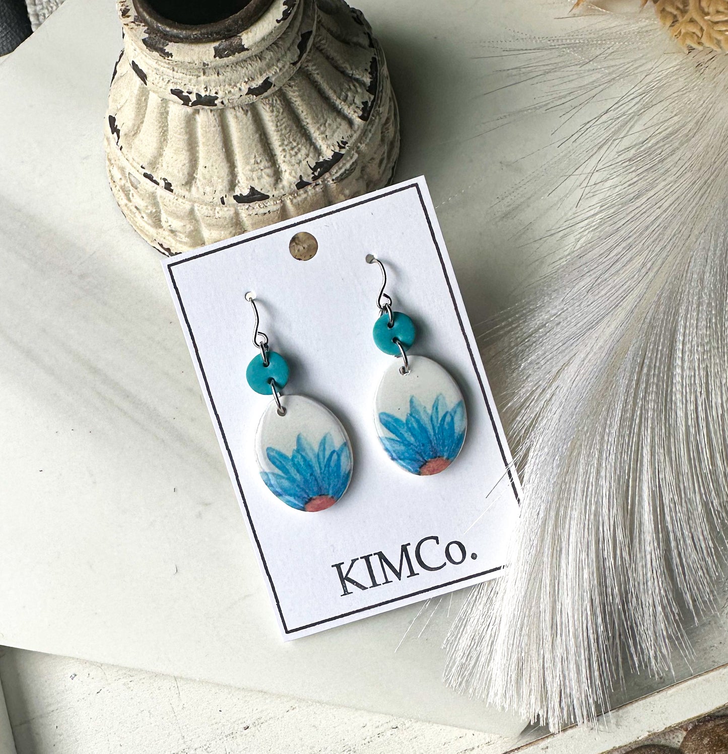 Polymer Clay Earrings - Coastal Daisies • 2 Designs
