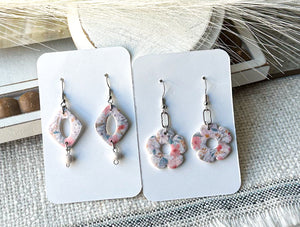 Watercolor Polymer Clay Earrings • multiple design options