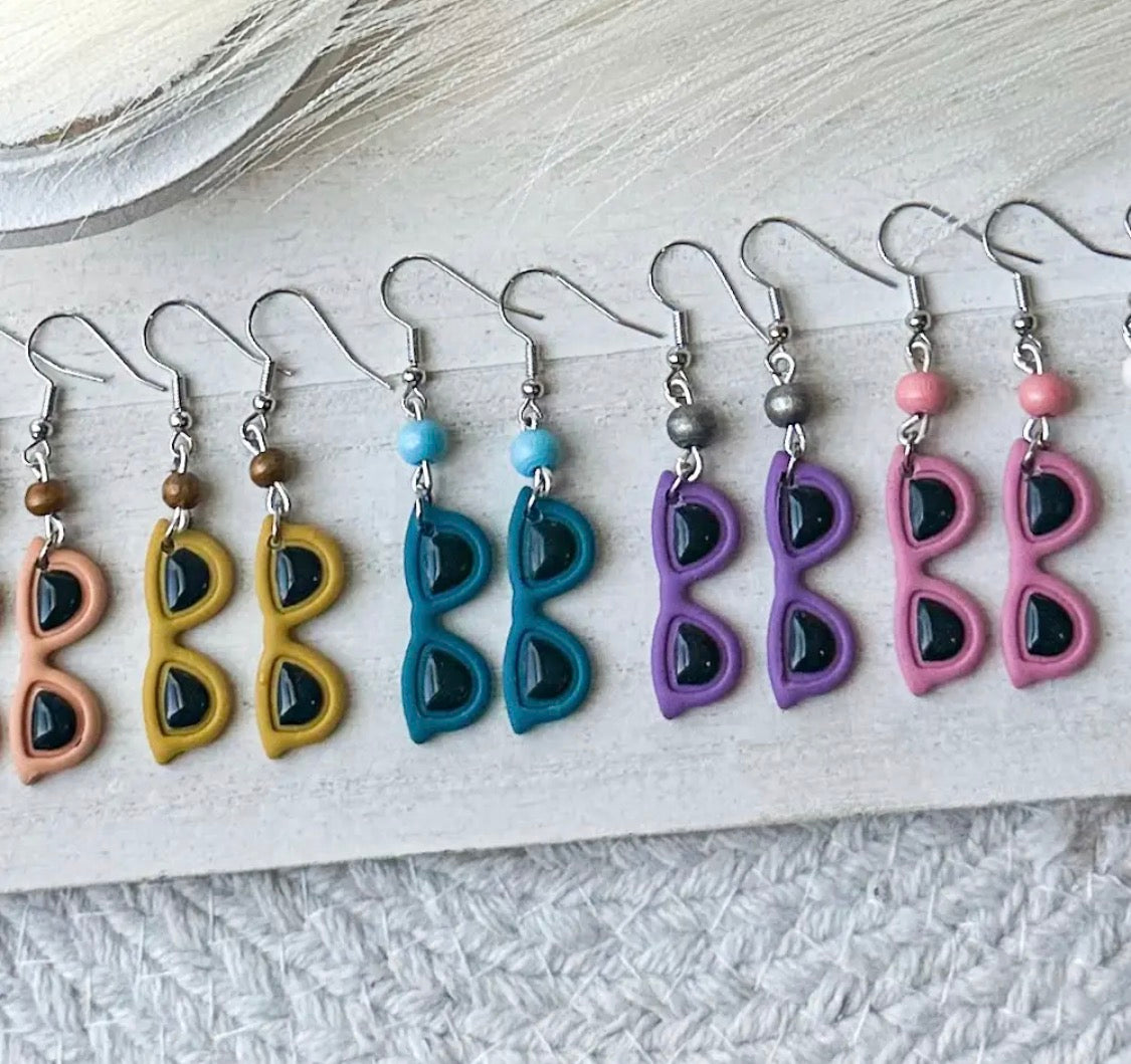 Polymer Clay Earrings - Sunglasses
