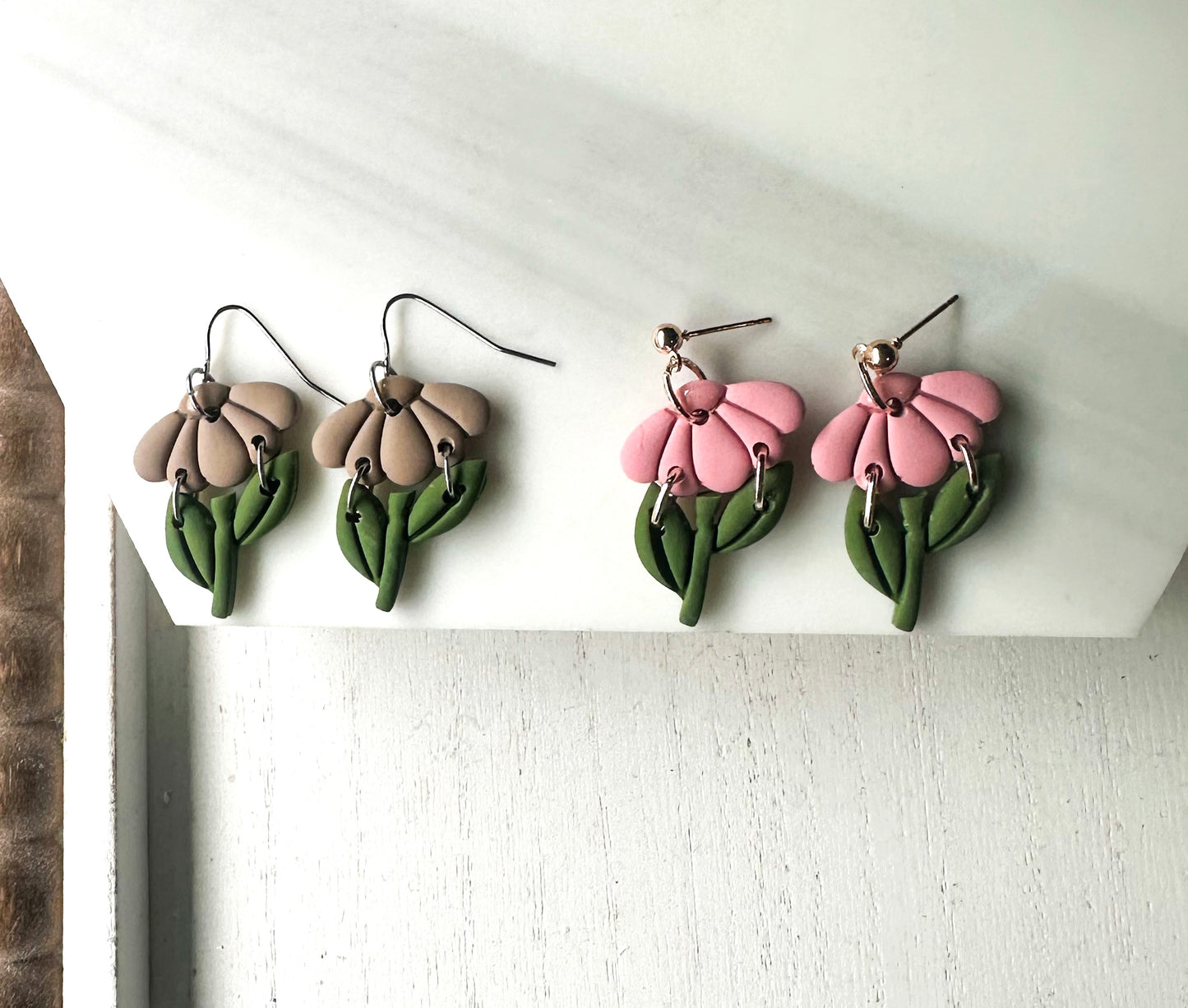 Polymer Clay Earrings - Wildflower Drops• 6 Colors