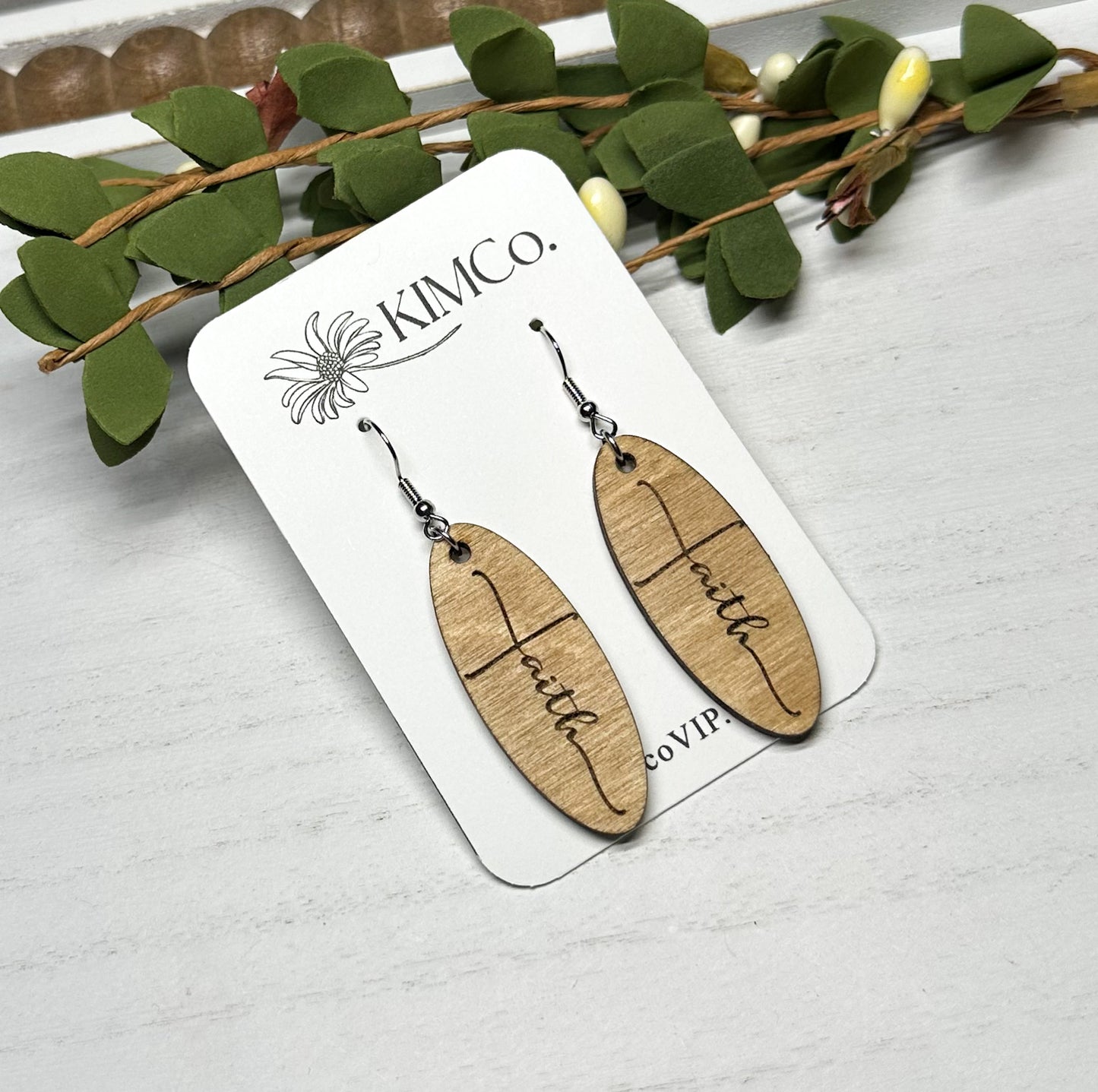 Faith Wood Earrings * 2 Color Options