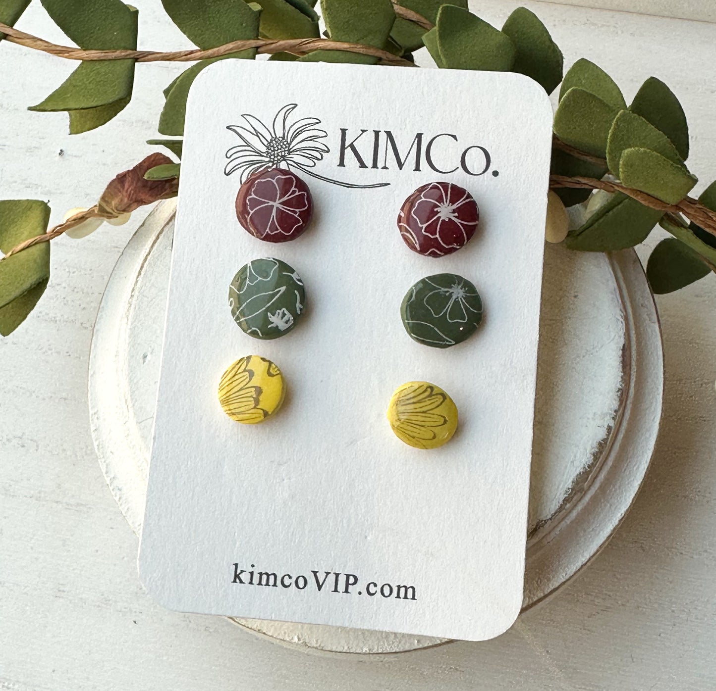 Stud Earrings * Set of 3