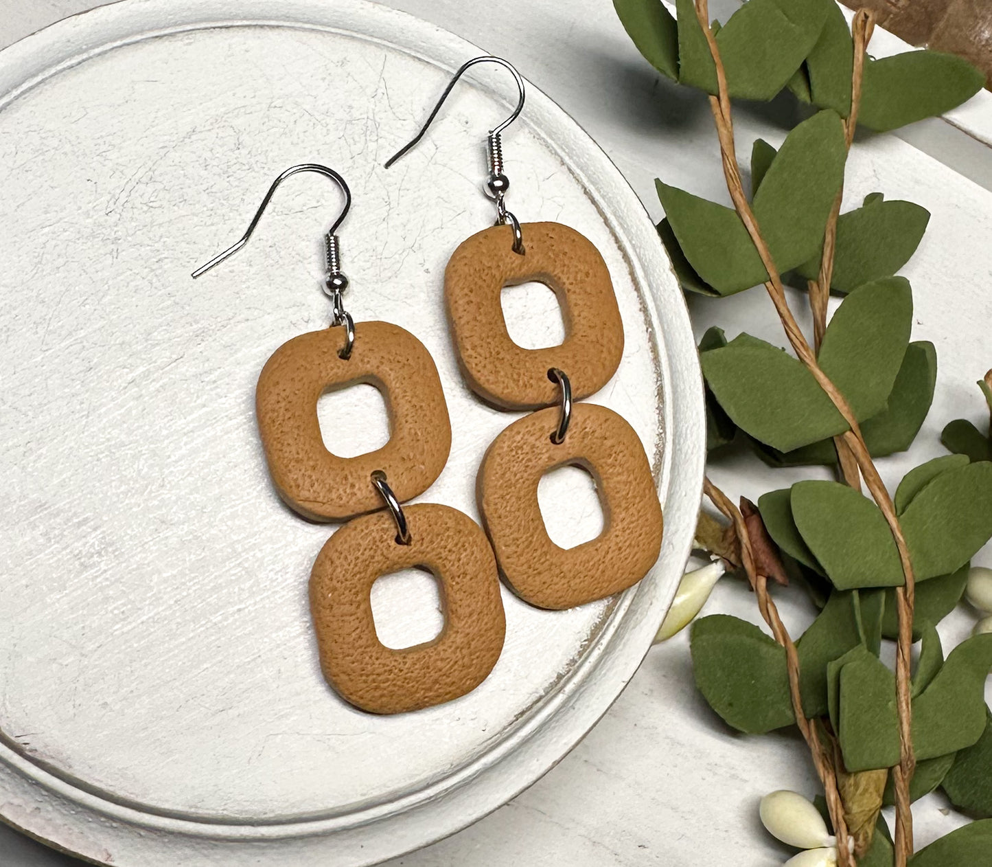Geometric Polymer Clay Earrings