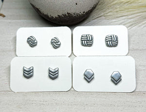 Polymer clay Stud Earrings • multiple design/color options