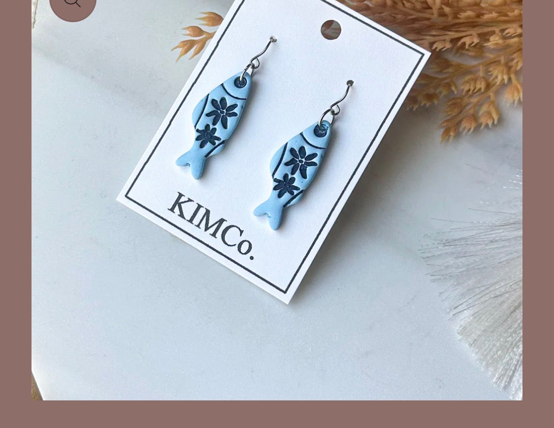 Polymer Clay Earrings - Beach - Seaside Catch - 3 Options