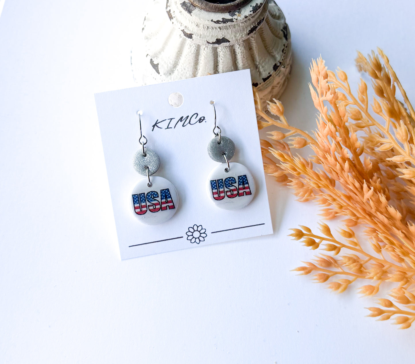 Polymer Clay Earrings - USA