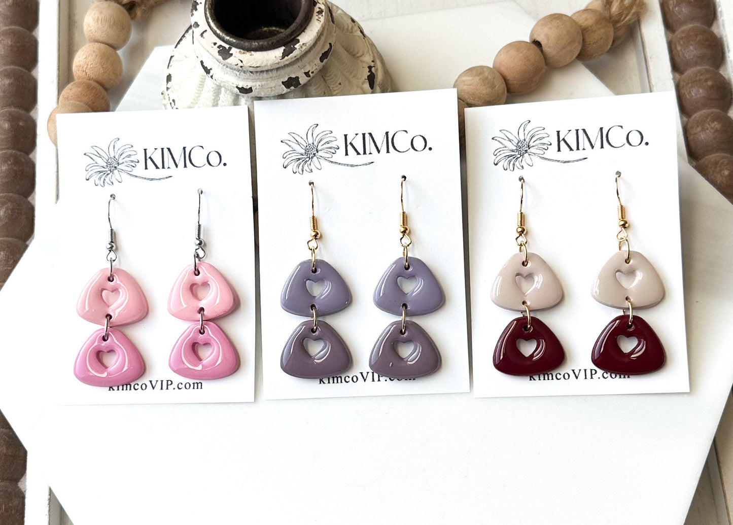 Polymer Clay Earrings • Trapezoid Drop