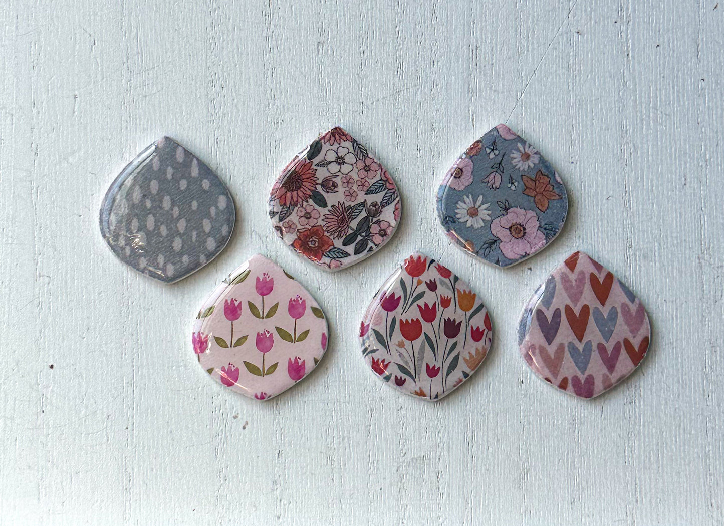 Spring Polymer Clay Transfers