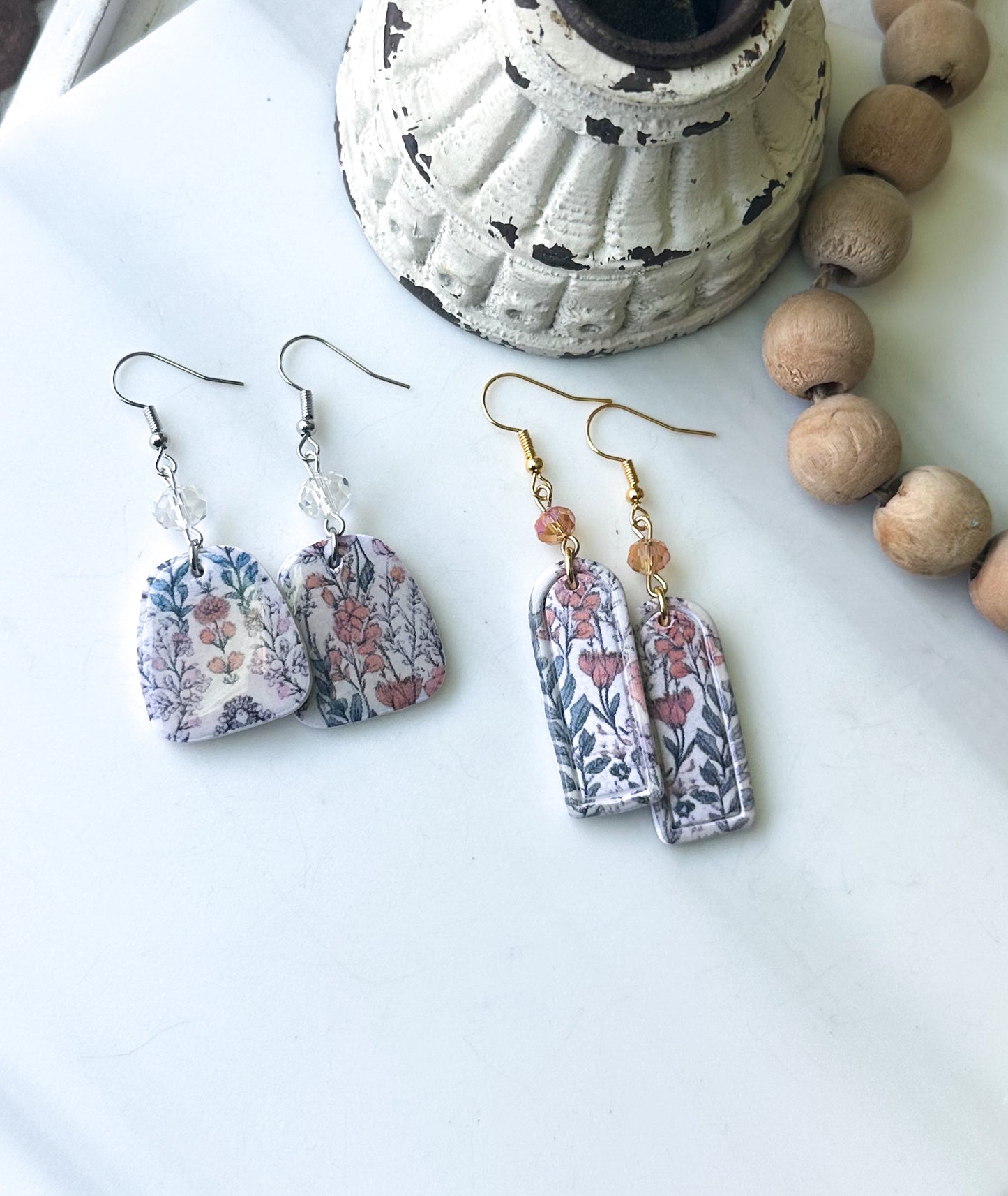 Polymer Clay Earrings • Wildflowers