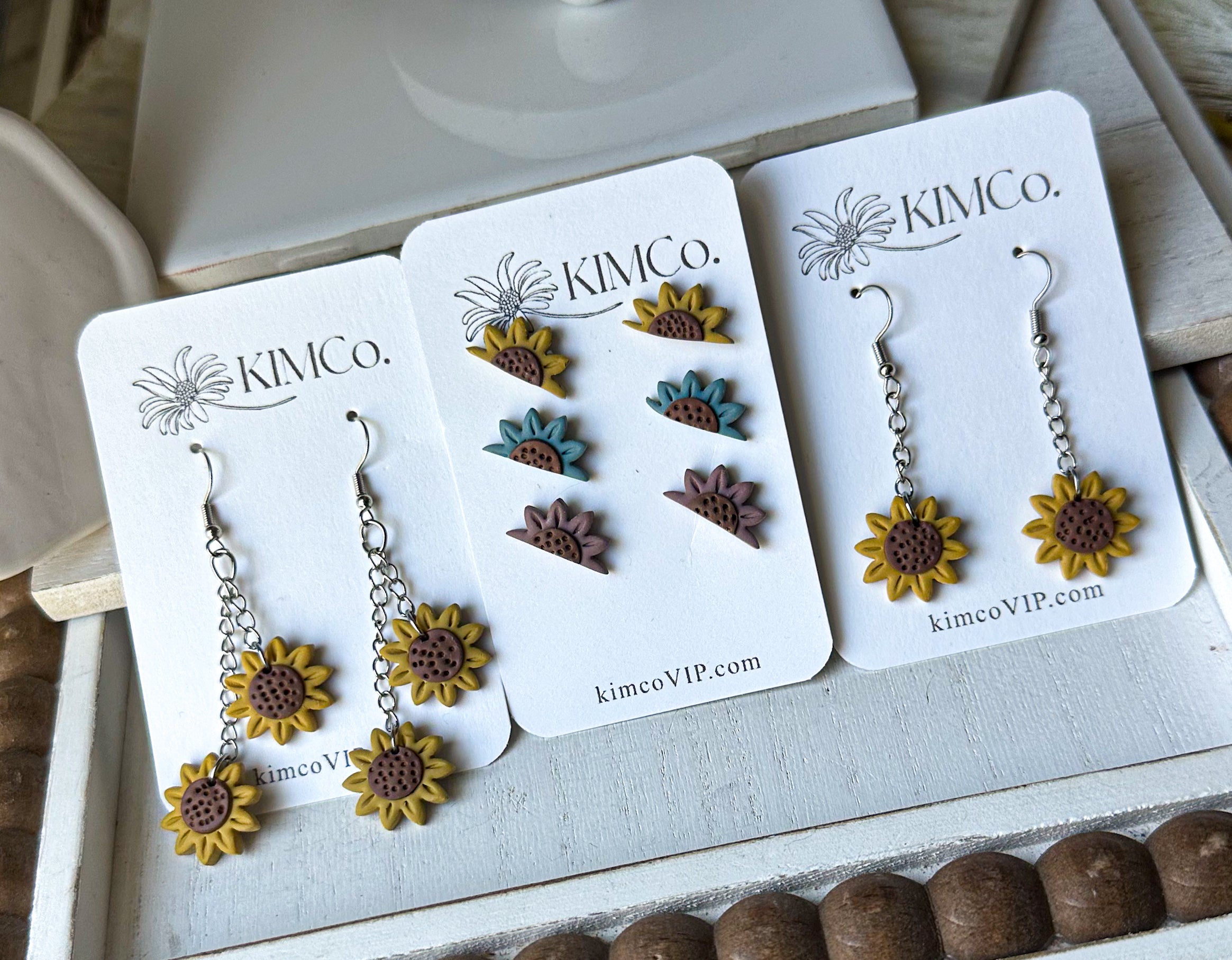 Polymer Clay Sunflower Earrings * Multiple Options