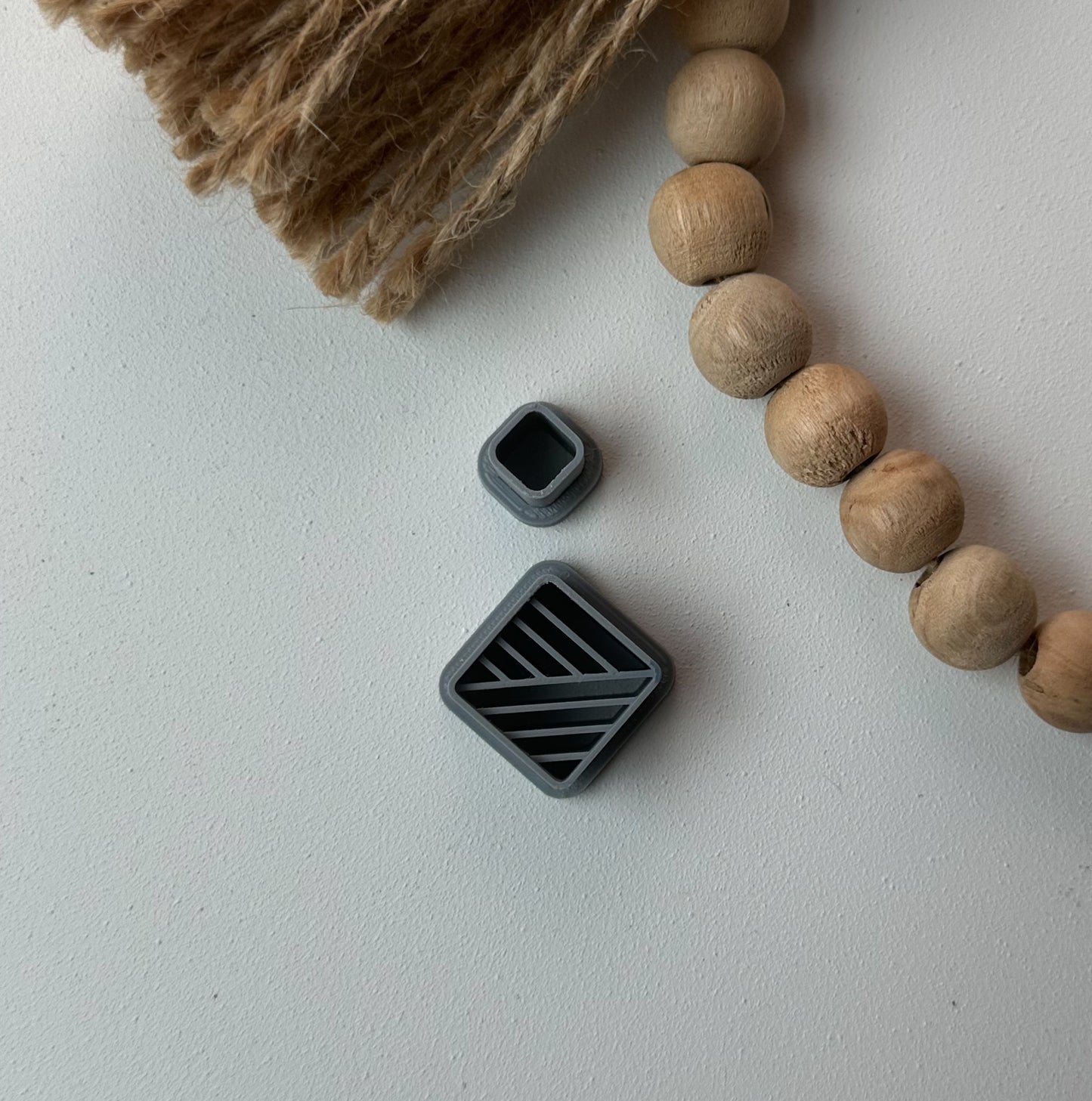 Square Geometric Pattern Polymer Clay Cutter