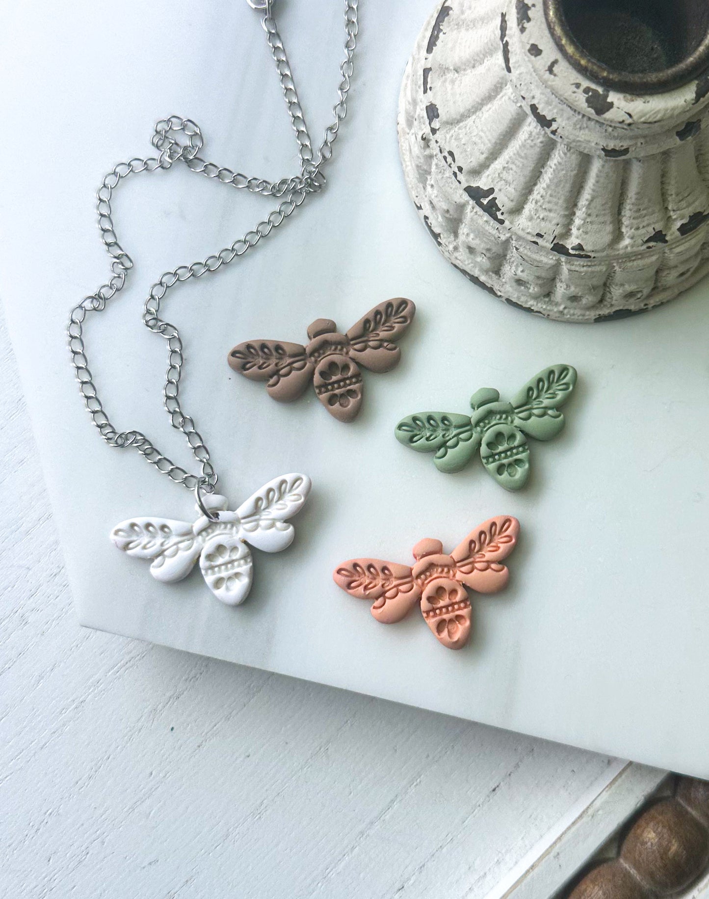 Polymer Clay Necklace - Whimsical Dragonfly