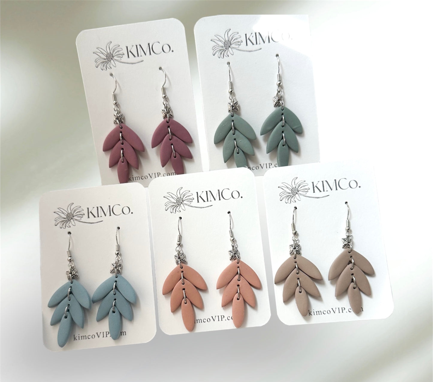 Polymer Clay Elegant Leaf Drop * 5 Options
