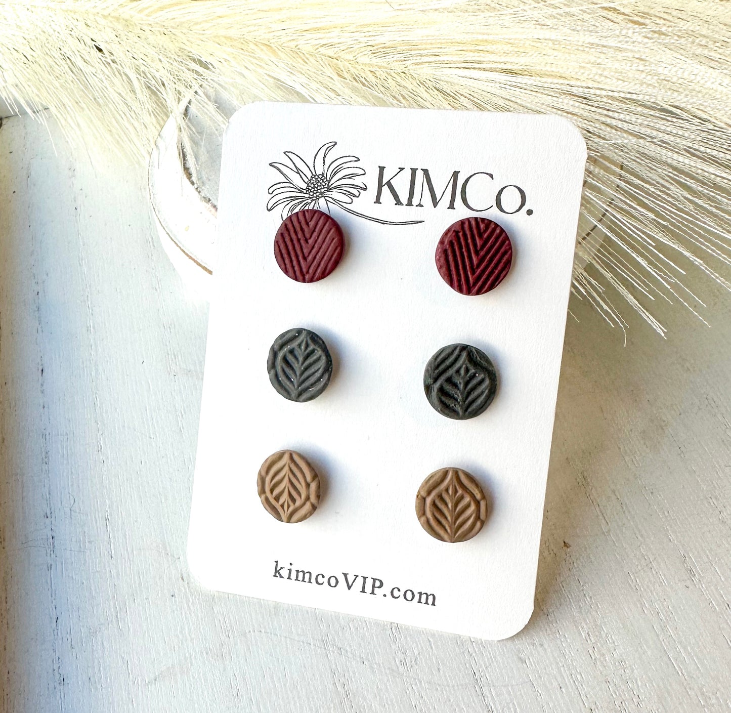 Stud Earrings • 2 sets • Variety of colors