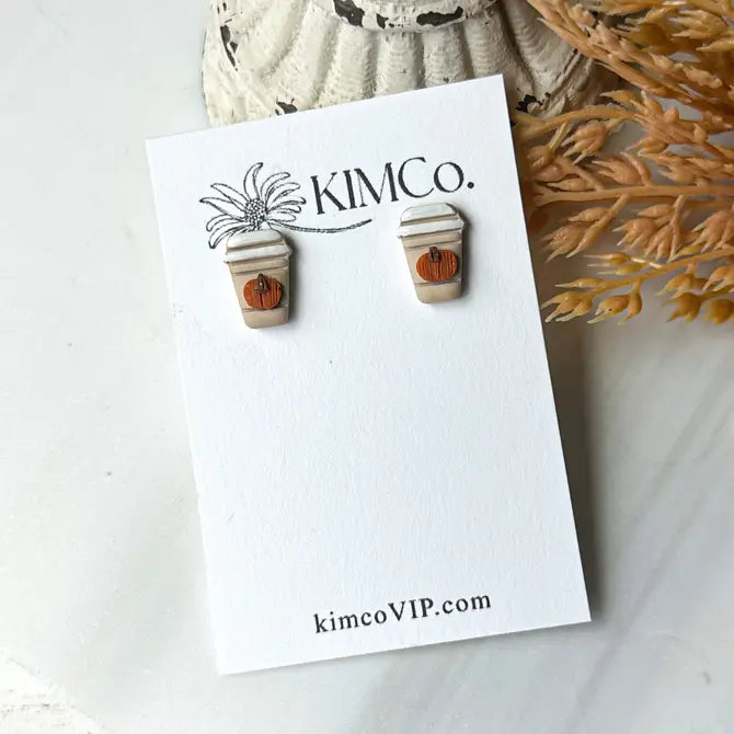 Pumpkin Latte Stud Earrings