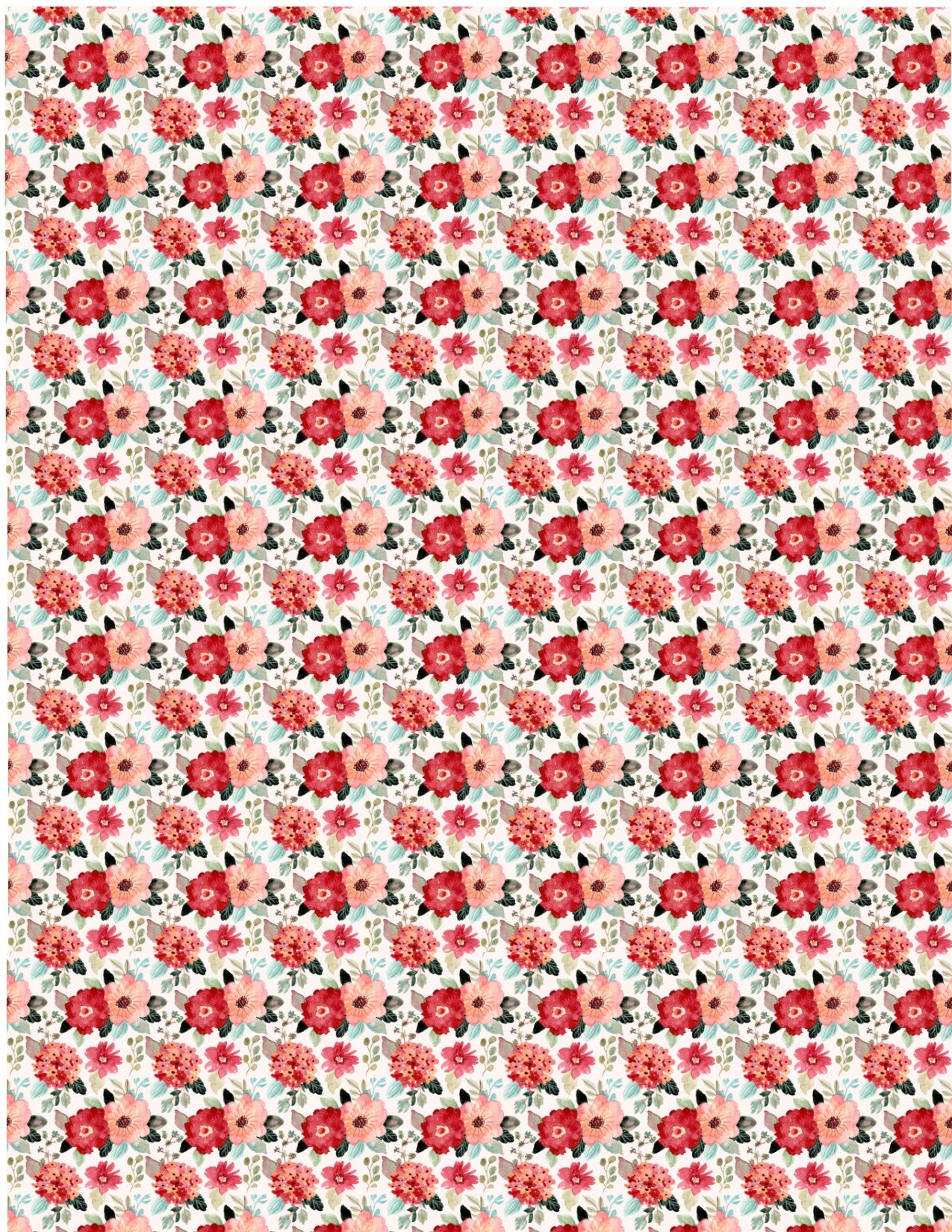 Polymer Clay Transfers - Peach and Red Roses