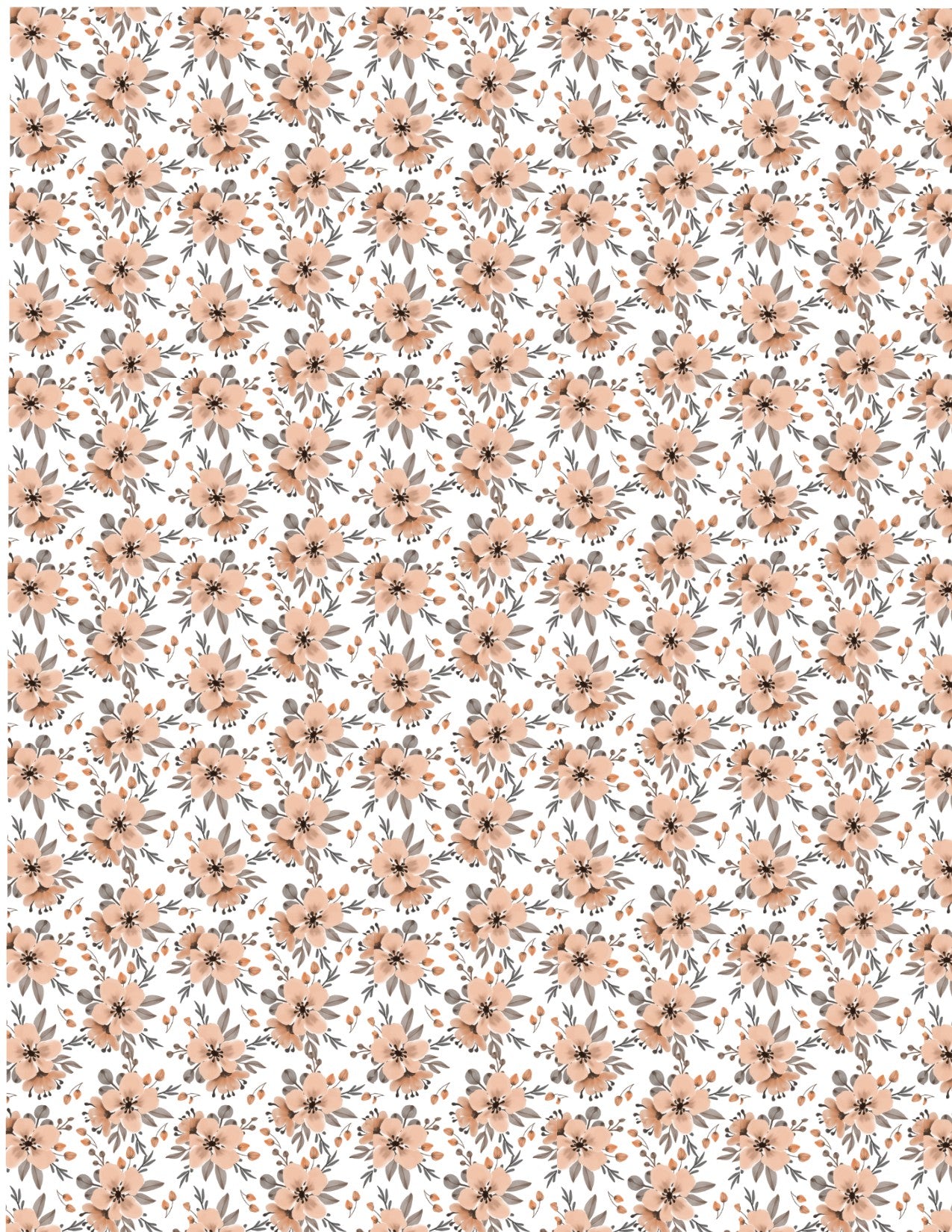 Polymer Clay Transfers - Peach Floral