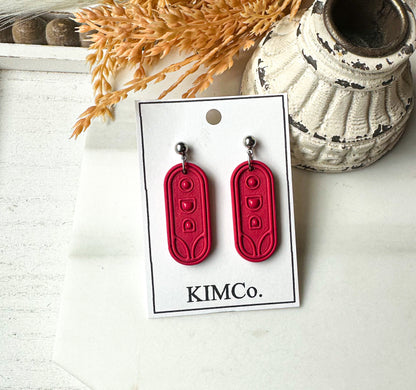 Polymer Clay Earrings • Geometric Spring Tulip • 5 Colors