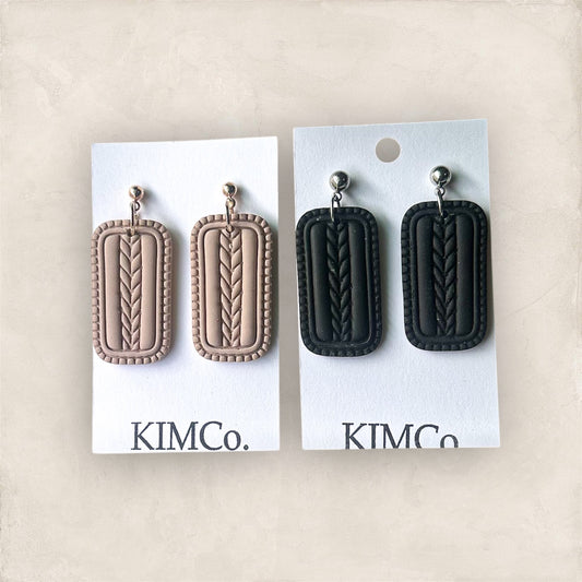 Polymer Clay Earrings • The Vale Braided Drop