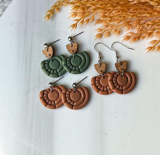 Boho Polymer Clay Earrings