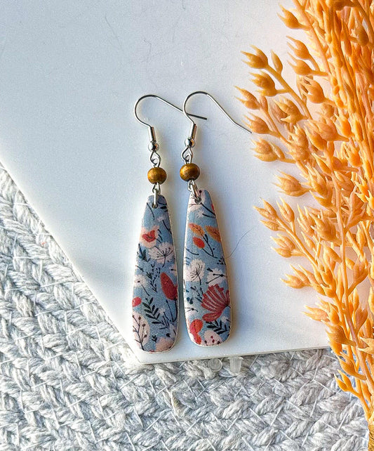 Polymer Clay Earrings - Floral Print (Wholesale)