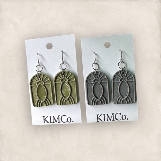 Polymer Clay Earrings • Sunrise Arches