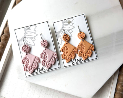 Polymer Clay Earrings - Everyday • Lace Garden Earrings • 4 colors