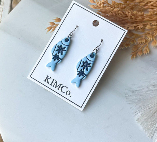 Polymer Clay Earrings - Whimsical Fish