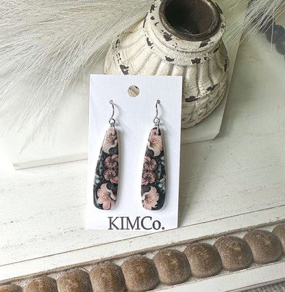 Polymer Clay Earrings - Moody Floral • 2 Design Options