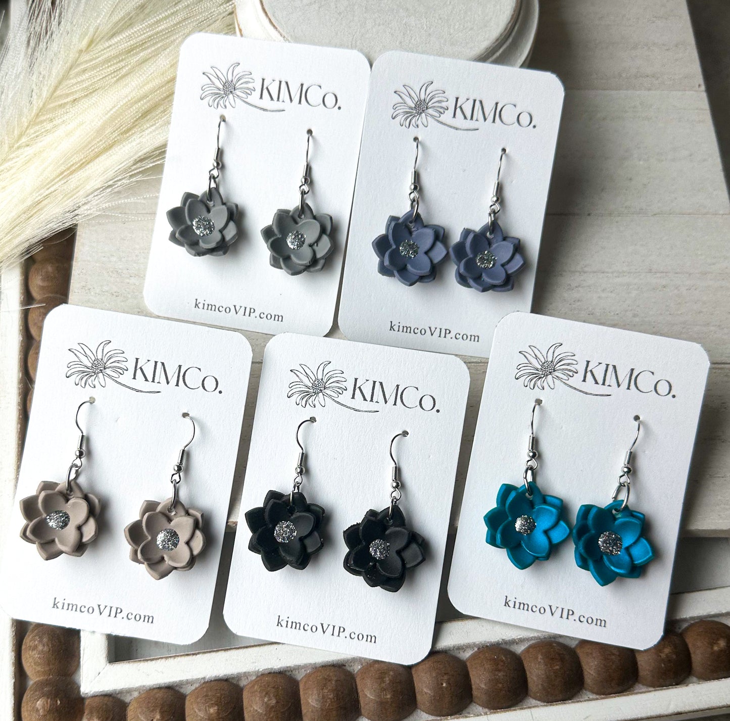 Polymer Clay Flower Earrings • 10 Colors