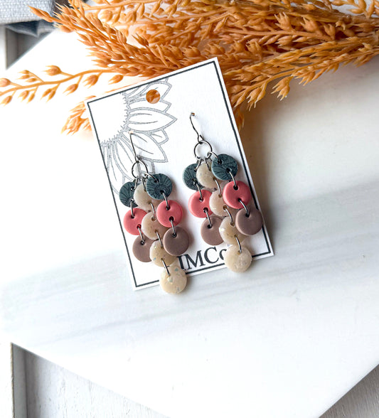 Polymer Clay Earrings - Beach - Seashell dangles