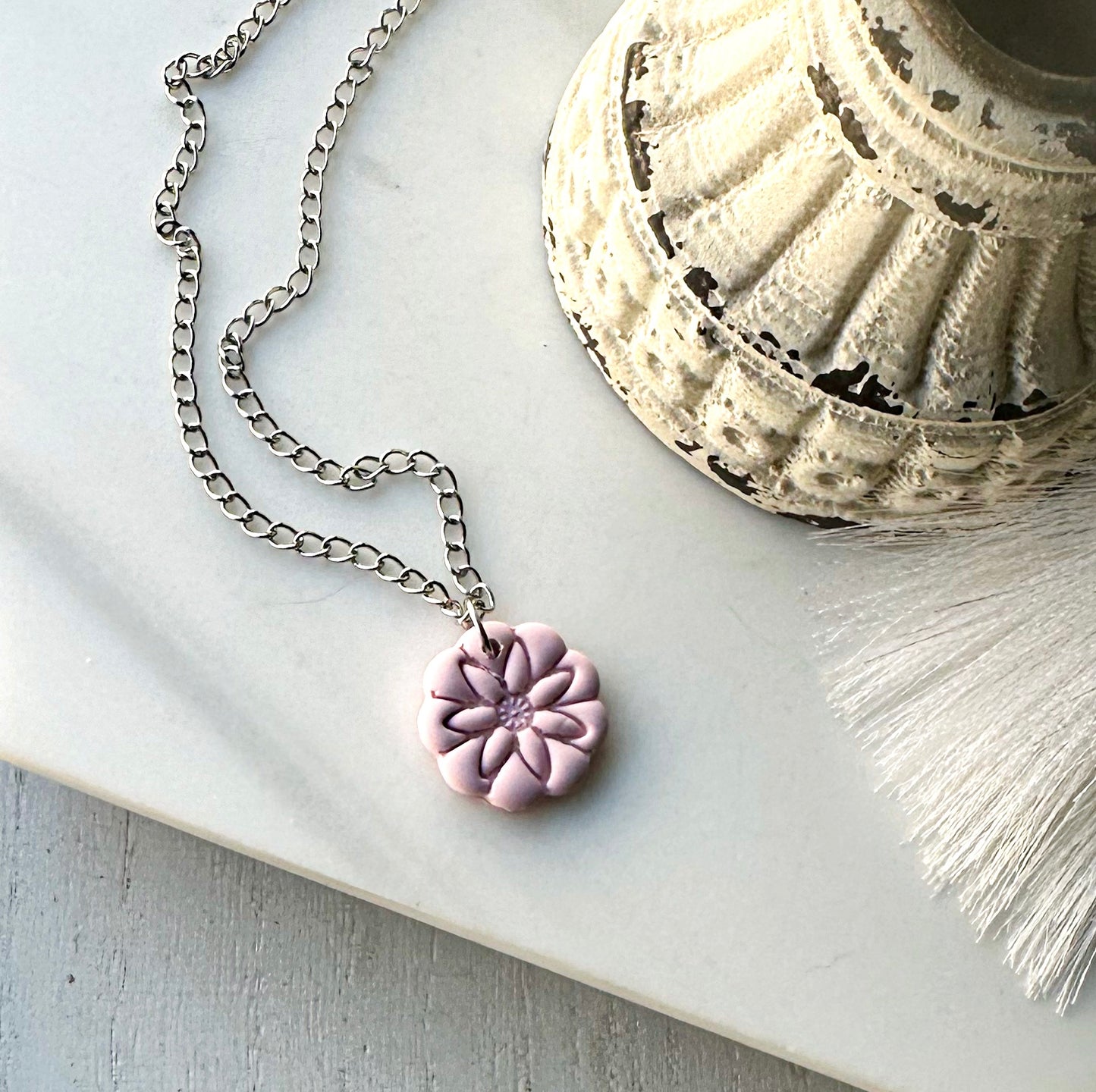 Polymer Clay Necklace - Solstice Spark