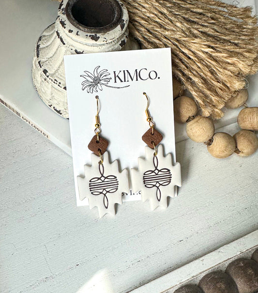 Western Aztec Polymer Clay Earrings