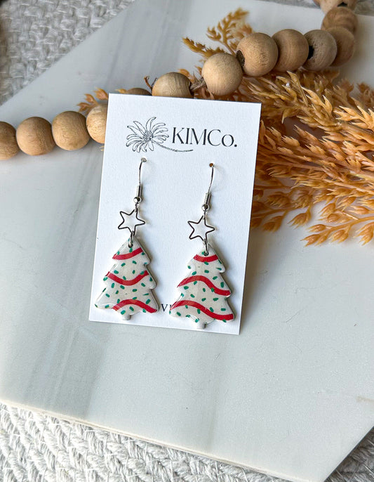 Polymer Clay Earrings - Little Debbie Tree Snack Cakes