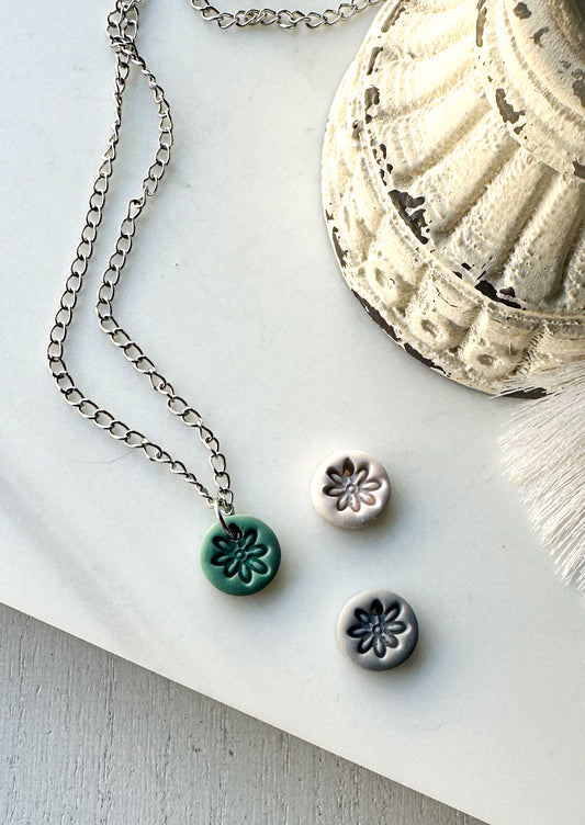 Polymer Clay Necklace - Celestial Spark