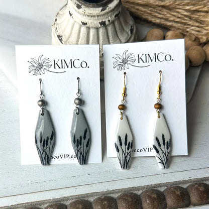 Polymer Clay Earrings - Boho Wheat