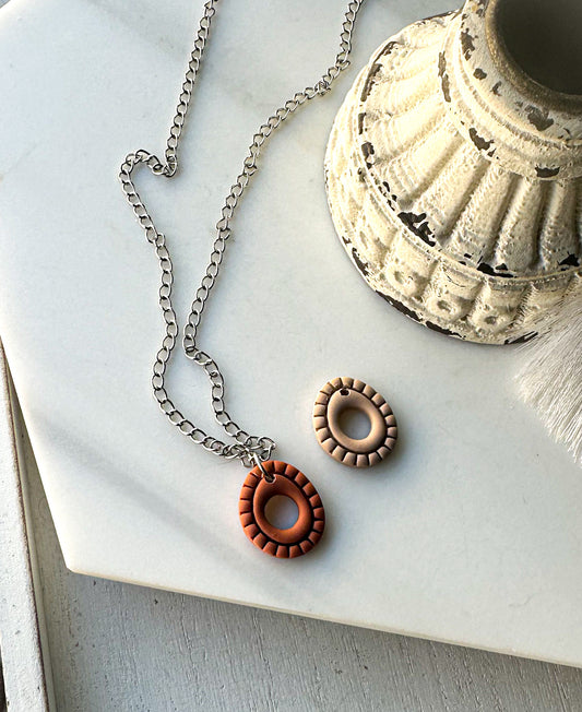 Polymer Clay Necklace - Desert Halo
