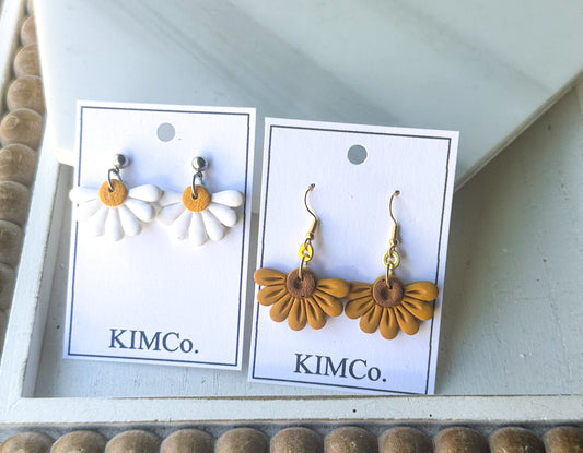 Polymer Clay Earrings -  Country Blooms• 2 Colors