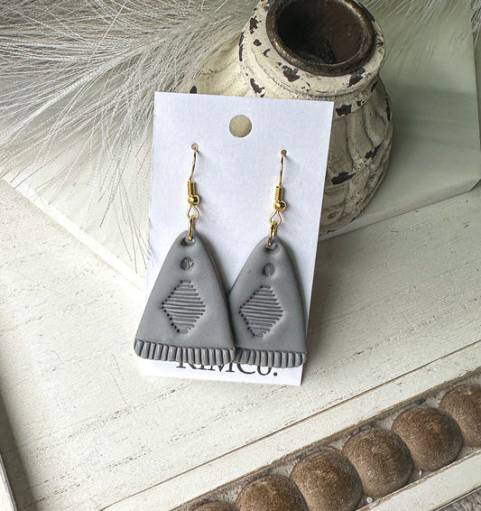 Polymer Clay Earrings - Modern Boho Textured
