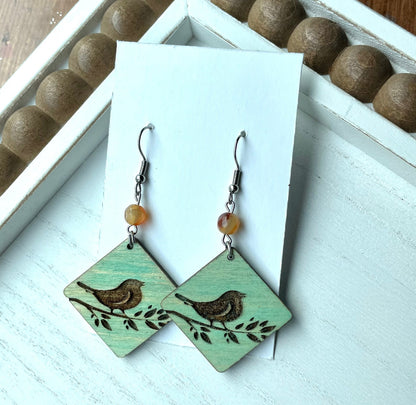 Wood earrings • 2 designs